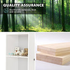 Walk in Closet Organizer System - Built-in Garment Rack with 6 Shelves and 3 Extendable Hanging Rods, Wall Mounted Clothes Organizers Storage Systems for Bedroom