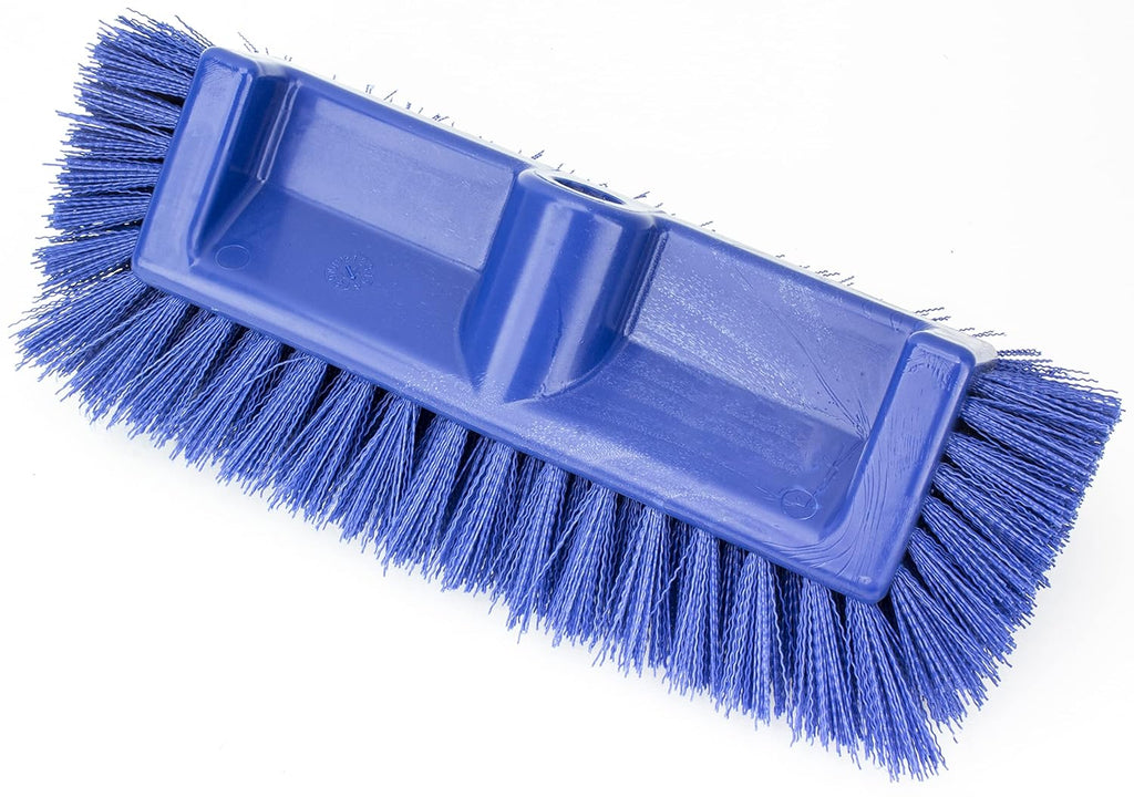 SPARTA Multi-Level Tile Scrub Brush 12" Wide Brush Head, Heavy-Duty Tile Cleaning Brush with End Bristles for Commercial Tiles, Tubs and Floor, Plastic, 12 Inches, Blue