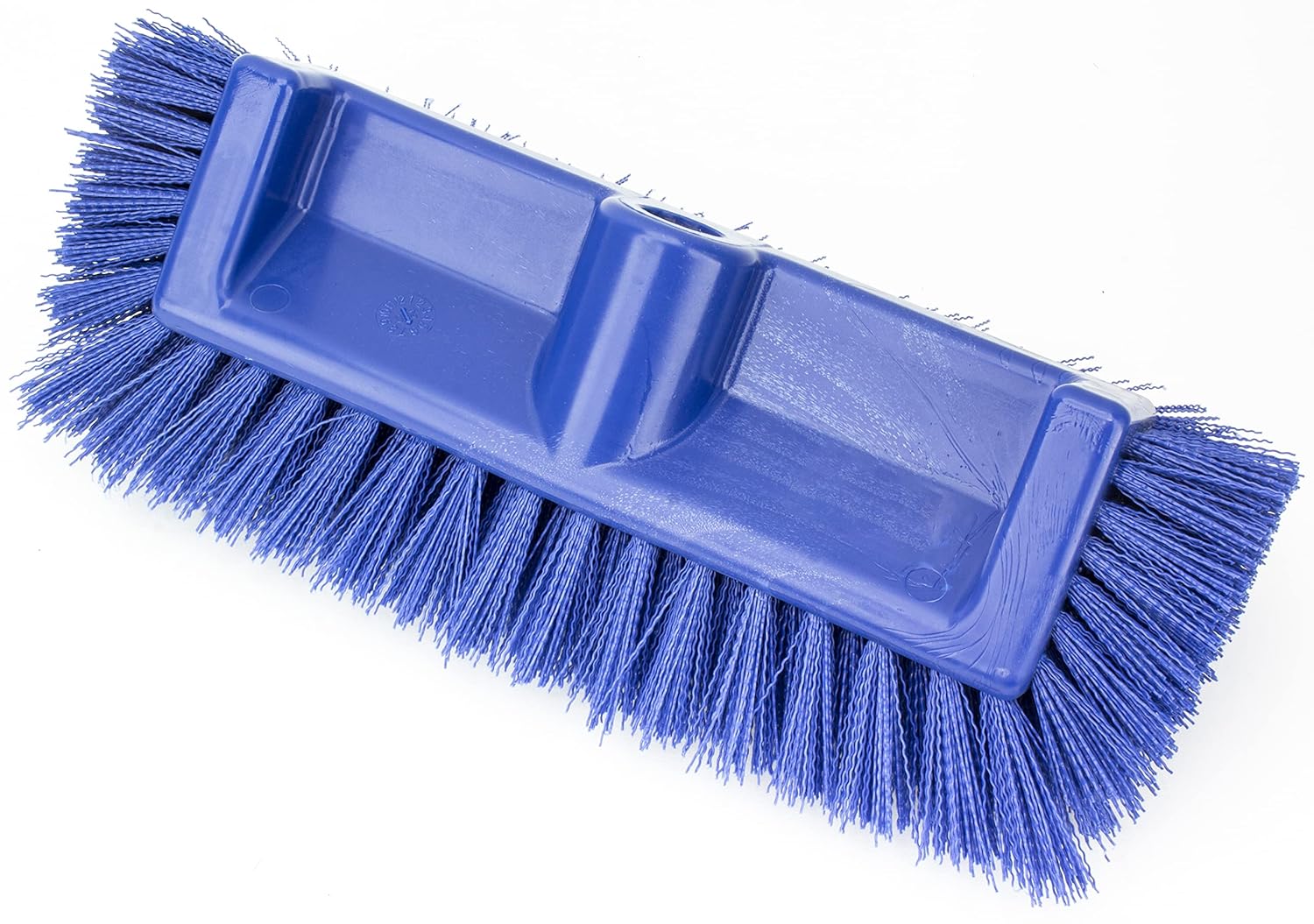 SPARTA Multi-Level Tile Scrub Brush 12" Wide Brush Head, Heavy-Duty Tile Cleaning Brush with End Bristles for Commercial Tiles, Tubs and Floor, Plastic, 12 Inches, Blue