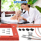 Upgraded SP20075 Pilot and Igniter Assembly Replacement Kit Compatible with Rheem, GE, Richmond Water Heater Pilot Assembly Natural Gas Water Heater Parts Including Burner Door Gasket