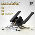 Mega Handles Prime Passage Lever Door Handle for Closet or French Doors, Single Side Door Levers, Fits All Standard Door Sizes, Covered Screws Included - Matte Black (1 Pack) 5"