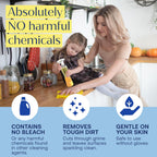 Fab Tab Tablet Cleaner, Multi-Purpose & Bathrom Cleaner for Eco-Concious Cleaning, Non Harmful & Chemical-Free Formula, Convenient Refills with 2 Glass Bottles, Luxury Hotel Scent (6 Refill Tablets)