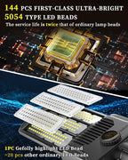 Gefolly SL-8800W Solar Street Lights Outdoor, 550000LM Commercial Parking Lot Light Dusk to Dawn IP67 Waterproof 6500K Security Flood Lights Lamp for Yard, Road, Basketball Courts