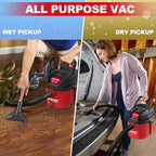 Shop-Vac 2021000 1 Gallon 1 Peak Wet/Dry Vac, Portable Compact Micro Vacuum with Collapsible Handle Wall Bracket & Multifunction Accessories Uses Type A Filter Bag & Type MM Foam Sleeve