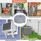 Liquid-Tight Conduit 1-1/2 inch 25ft, Electrical Conduit w/UL Certification, Flexible Conduit with 5 Straight and 5 90-Degree Conduit Connector Fittings Gray