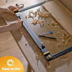 Stair Tread Template Tool (Black with stabilizing Blocks) Stair Tread Measuring Tool - Stair Tread Jig - Stair Tread Gauge - Modern Stair Template Tool