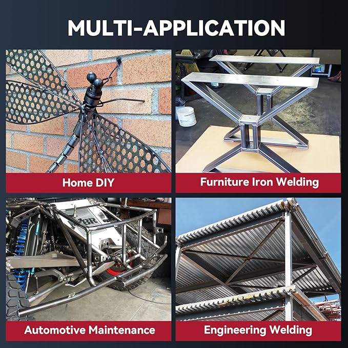 ARCCAPTAIN MIG Welder 160A, Welder Machine 110V 220V, Flux Core MIG/GAS MIG/Lift TIG Welding/Stick 4 in 1 Welding Machine with Synergy, Multiprocess Gas MIG Welder Equipment with 1lb Welding Wire