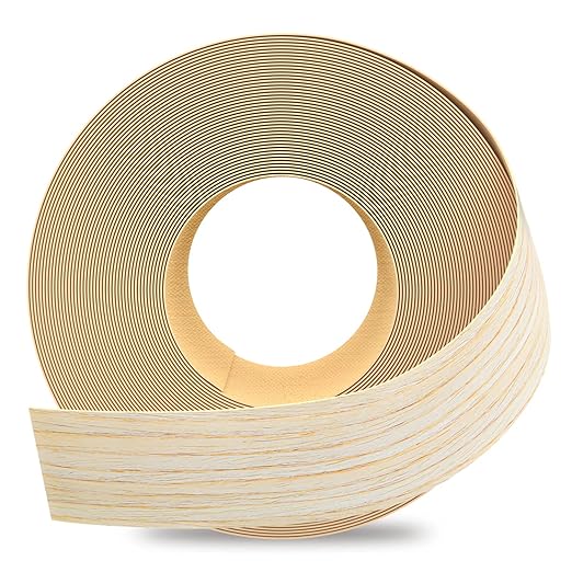 GSCIT Club Oak Edge Banding, 3 inch x 100ft roll of Veneer Edge Banding - Pre-glued Flexible, Real Wood Tape for Cabinet Repair & Furniture Restoration