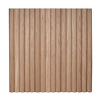 Outwater 1' Wide x 8' High x 3/8" Thick Unfinished Solid White Oak Flexible Tambour Sheet with 3/4" Half-Round Slats – Flexible, Premium-Grade Panel for Walls, Ceilings, and Custom Applications
