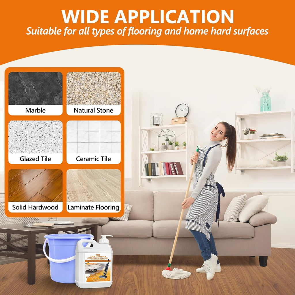 Floor Cleaning Solution- 85 FL OZ-Floor Cleaner for Mopping with Tineco,Deep Cleaning &Deodorizing for Roborock,Compatible with Saros Series,S8/S7 Series,Q Revo/Q Series,iFLOOR Series Wet Dry Vacuum