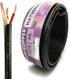 NATIONAL Wire & Cable – 12 AWG 3-Conductor Premium Copper Wire, 50 ft, Stranded | Made in USA, Heavy-Duty Flexible Jacket | Automotive, Solar, Home, RV, Indoor and Outdoor Use