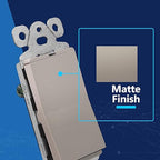 LIDER Minimalist Design Matte Finish Lighted Decorator Switch, Frameless Paddle Light Switch with Locator Light, Grounding Screw, 15A 125V, UL Listed, LS15-1P-NK, Nickel