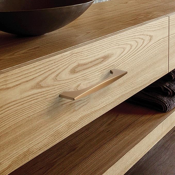 Asidrama 2030 10 Pack 6.3 Inch(160mm) Champagne Bronze Kitchen Cabinet Handles, Vintage Retro Cabinet Pulls Kitchen Cabinet Hardware for Cupboard Drawer Pulls