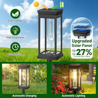 BesLowe 【Upgraded】 Solar Pathway Lights Outdoor, 12-Pack Large LED Solar Light Outdoor Waterproof, Super Bright Outside Lights for Yard, Sun-Powered Landscape Lighting for Garden Walkway, Warm White