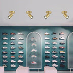 KCO Lighting Modern LED Tacking Lighting Brushed Gold Flush Mount Ceiling Spotlight Fixtures Single Brass Kitchen Track Lighting Indoor Ceiling Spot Light Fixture