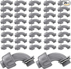 Liquid Tight Connector 3/4 Inch 90 Degree Non Metallic Flex Electrical Conduit Fittings, Electrical Conduit Connector Fitting for PVC Pipe Cable Home Kitchen (25 Pcs)