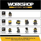 WORKSHOP Wet/Dry Vacs Shop Vacuum Accessories WS25030A Carpet and Hard Floor Nozzle Vac Attachment for Wet Dry Vacuum Cleaners, Fits Most 1-1/4-inch and 2-1/2-inch Extension Wands