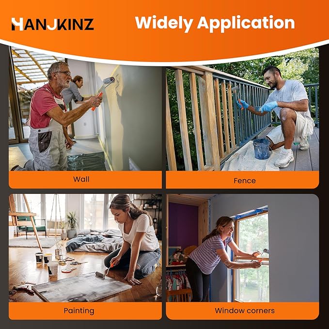 100 Pack Microfiber Paint Roller 4 Inch, Mini Paint Roller Covers,3/8 Inch Nap, Small Paint Rollers for House Painting with Paint Roller Frame, Wall Painting Tool