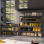 48" W Garage Shelving Heavy Duty,5-Tier Storage Shelves,3030LBS Adjustable Metal Shelving Units for Basement, Kitchen,Commercial,Warehouse,Pantry, 48" W x 72" H x 24" D