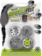 Slipstick GorillaFelt Chair Leg Floor Protectors for Hardwood Floors, Clear Sleeve Felt Pads for Furniture That Stay On, Fits Round & Square Legs, Includes 4 Premium Transparent Chair Socks, CB188