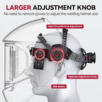 ARCCAPTAIN Auto Darkening Welding Helmet with Side View, 180° Panoramic View, 1/1/1/1 True Color Large Viewing Welding Hood with 4 Arc Sensor Solar Powered, Wide Shade 4/5-9/9-13, Woodcarving