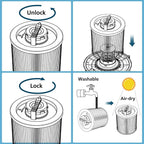 DXVC6910 Cartridge Filter Replacement Compatible with DeWalt DXV06P DXV09P DXV10P DXV10PL DXV10SA DXV12P DXV14P DXV16P Wet/Dry Vac Vacuum Cleaner (NOT fits for DXV06G/ DXV08S) 2 Pack