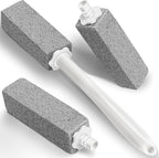 Maryton Pumice Stone for Toilet Cleaning with Extra Long Handle, Replaceable Design, 1 Cleaning Handle, 3 Cleaning Stones Refills, Easy for Removing Stubborn Hard Water Stains Buildups