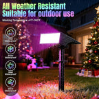 Solar Spot Lights Outdoor Color Changing, [7 Mode/12 Pack] Christmas Landscape Spotlights, Solar Lights Outdoor Waterproof,Led Powered Flood Light for Halloween Pathway Yard Garden Tree Walkway