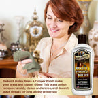 Parker & Bailey Brass & Copper Cleaner – Removes Tarnish and Restores Shine on Metal, Antique Décor, Pans & Furniture, 8 oz Bottle