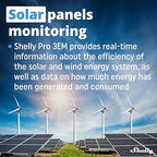 Shelly Pro 3EM (120A) | Wi-Fi & LAN, 3-Phase Smart Energy Meter | 2-Way Consumption | Home Automation | Bluetooth Gateway | Compatible with Alexa & Google Home | No Hub Required | Solar Panels