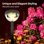 Linkind Solar Pathway Lights 8 Pack, Solar Lights Outdoor Warm White Waterproof, Adjustable Solar Powered for Walkway Yard Garden Driveway Backyard