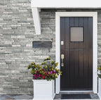 Oakland Living AZ620-SILVER Silver Patriotic Metal Outgoing Mail Flag and Newspaper Hangers Wall Mount Mailbox