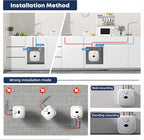 YALICE Electric Tank Water Heater, 2.5 Gallons Under Sink Instant Hot Water Heaters, 1500W, 110-120V, Electric Mini Tank Water Heater Compact Design for RV, Kitchen, Food Truck, Wall or Floor Mounted