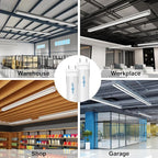 T8 LED Tube Light Bulbs 4 Foot 20W 40W Equivalent 5000K Daylight 2000LM, T8 T10 T12 Fluorescent Replacement, Dual-end Powered Ballast Bypass, Frosted Cover ETL Listed for Garage 10-Pack