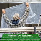 Farm Plastic Supply - Dura Skrim String Reinforced Clear Plastic Sheeting - 6 Mil - (20' x 200') - Reinforced Poly Film Tear Resistant, Weatherproof, Vapor Barrier Polyethylene Roll for Construction