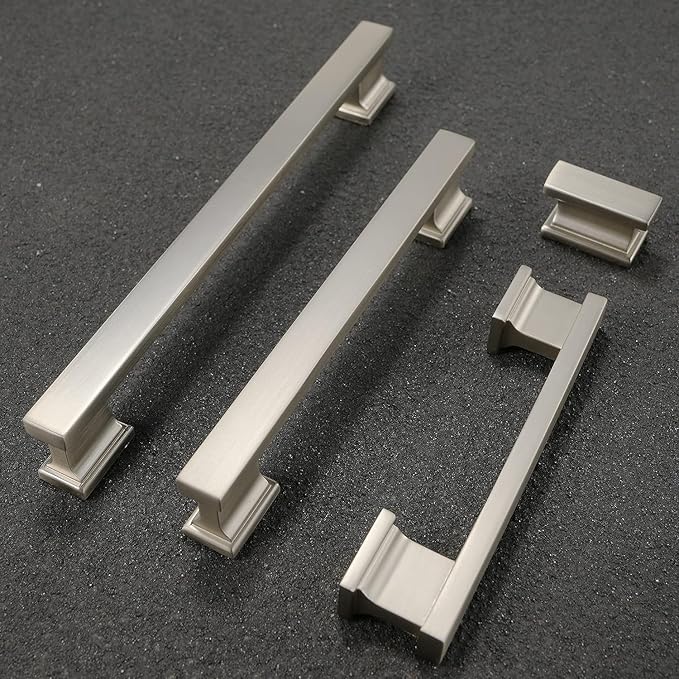 COTYKILEY 10 Pack 9 Inch(228mm) Brushed Satin Nickel Cabinet Handles Kitchen Cabinet Pulls Cabinet Door Handles Kitchen Cabinet Hardware