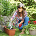 Leather-Gardening-Gloves for Women,Thorn-Proof Work-Gloves for Weeding,Digging,Planting,Pruning Yard garden Gloves