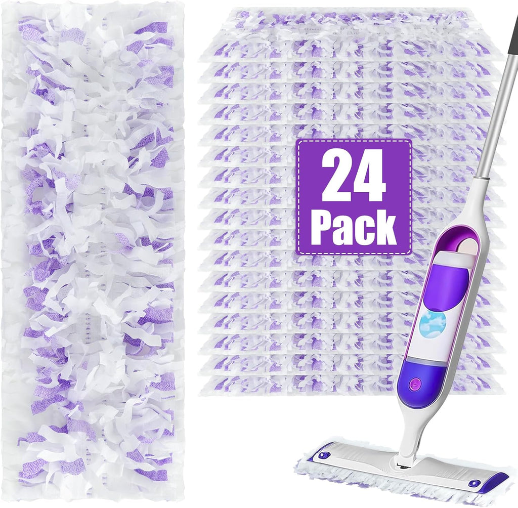 Power Mop Refills for Power Mop Multi-Surface Mop，Power Mop Pads for PowerMop Wood Mop,Compatible with Power Mop，Power Mop Pads Refills for Floor Cleaning,24 Count