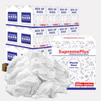 Premium White T-Shirt Cleaning Rags (600 lbs. Pallet 24x25 lbs. Box) – White Cotton Rags for Cleaning, Staining, Painting, Oil, Grease & Dust Removal – Shop Rags Bulk for Multipurpose use