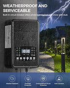 300W Low Voltage Landscape Transformer, 2 Zone Independent Control Landscape Lighting Transformer, 120VAC to 12/14V AC Low Voltage Transformer with Timer & Photocell Sensor ETL Listed D22LT06