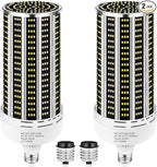 300W 2 Pack LED Corn Light Bulb,3000W Equivalent Commercial Grade 43500LM Daylight 5000K E26/E39 Medium Mogul Base LED Lamp,Large Area Lights for Outdoor Indoor Garage Warehouse Gym Bay Light