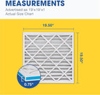 Aerostar 19.5x19.5x1 MERV 8 - 4 Count - High Efficiency Pleated HVAC, Furnace & Air Conditioner Filters - Removes Dust, Lint, Mold & Allergy-Causing Pollen