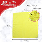 Microfiber Cleaning Cloths,24 Pack, 16"x16", All-Purpose, Softer, Highly Absorbent, Lint-Free, Reusable, Washable Pro Towels, Yellow, for House, Kitchen, Bathroom, Car, Office