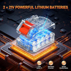 21V Cordless Impact Wrench, 1/2" Brushless Impact Driver Kit 516Ft-lbs (700N.m) with 2*4.0Ah Batteries,4 Sockets,10 Drill Bits,High Torque Electric Impact Gun for Car Tire Truck RV Mower