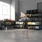 6-Tier 55" W x 24" D x 84" H Garage Shelving 3500LBS Storage Shelves Heavy Duty Metal Shelf Unit Adjustable Basement Industrial Storage Racks (84 * 55 * 24)