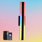 TODOLUZ 2-Pack 24-Inch Outdoor RGB Wall Light Fixture, IP65 Waterproof 16W Dimmable LED Linear Wall Sconce Lighting with Remote Control for Porch Garage Party Gathering