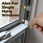 Window Locks, 10 Pack for Vertical and Horizontal Windows, Adjustable Aluminum Stoppers, Window Security, No-Drill Install, Requires 28-36mm Clearance