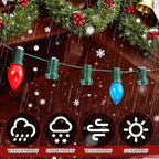 110PCS Christmas Light Socket Safety Cap Plugs for C9 and C7 Bulbs,Double Sided Stringers Light Bulb Socket Cover,Waterproof Bulb Caps for Covering Unused C7 and C9 Christmas String Lights Sockets