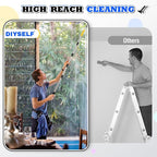 DIYSELF Scraper Tool 5.4ft (65in) Adjustable Floor Scraper Long Handle Heavy Duty Paint Scraper 4 Inch Razor Blade Scraper for Windows Glass Cleaning Shower Gum Tile Scraper Ceiling Scraper
