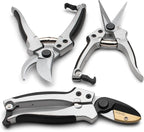Kings County Tools Hand Gardening and Landscaping Pruner Tool Set | Wet Wood Bypass | Dry Wood Anvil | Flower Cutters | Sharp Japanese Blades | Cast Aluminum Handles | Ergonomic Design for Easy Use